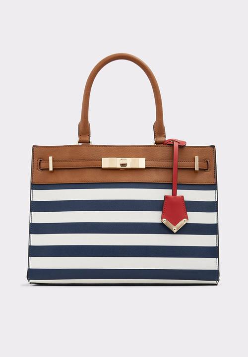aldo striped handbag