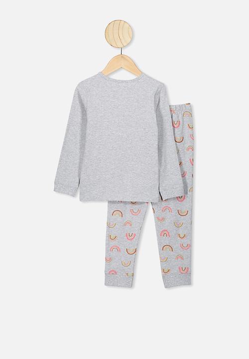 Cotton On - Florence long sleeve pj set - grey 