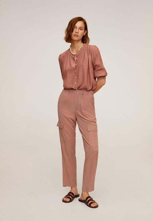 MANGO - Saty trousers - pink