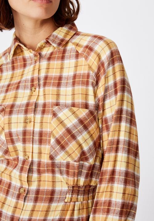 Cotton On - Woven check shirt dress - alexa check bamboo