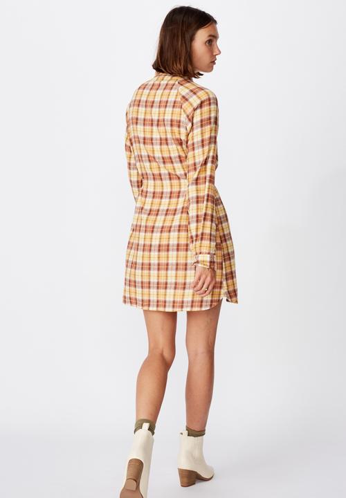 Cotton On - Woven check shirt dress - alexa check bamboo