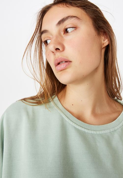 Cotton On - Cleo balloon sleeve crew - jade 