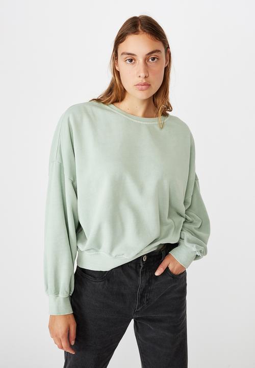 Cotton On - Cleo balloon sleeve crew - jade 