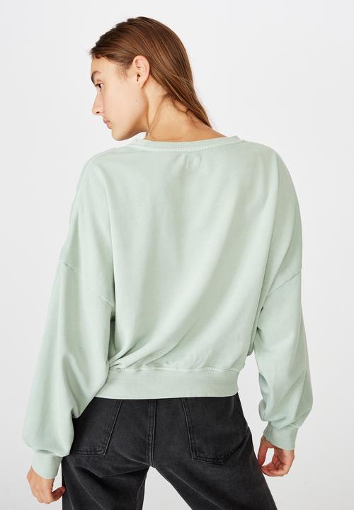 Cotton On - Cleo balloon sleeve crew - jade 