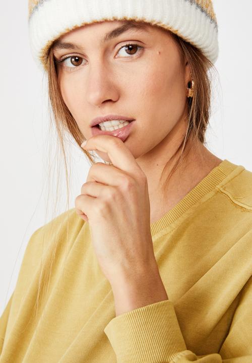 Cotton On - Cleo balloon sleeve crew - new wheat 