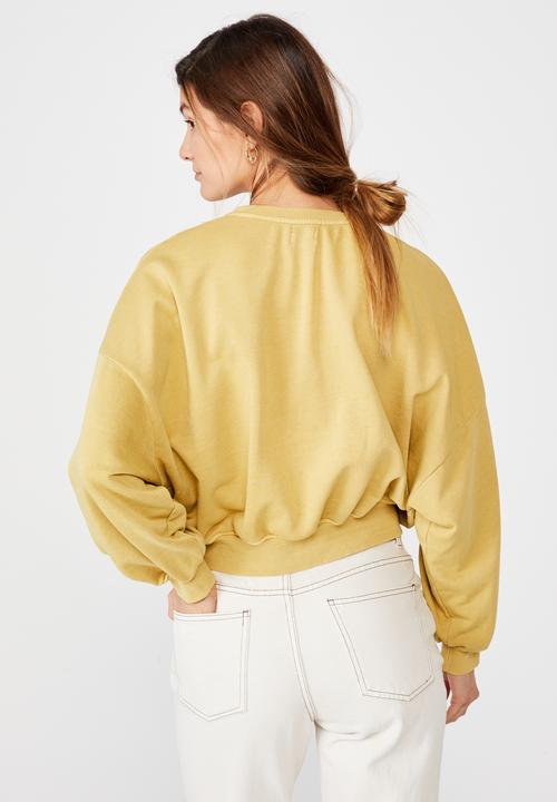 Cotton On - Cleo balloon sleeve crew - new wheat 