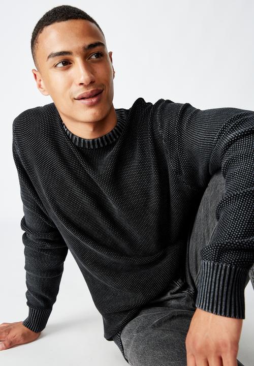 Cotton On - Crew knit - washed black