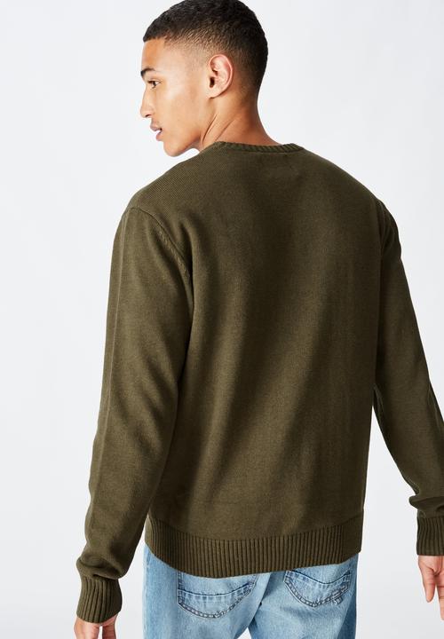 Cotton On - Crew knit - khaki marle