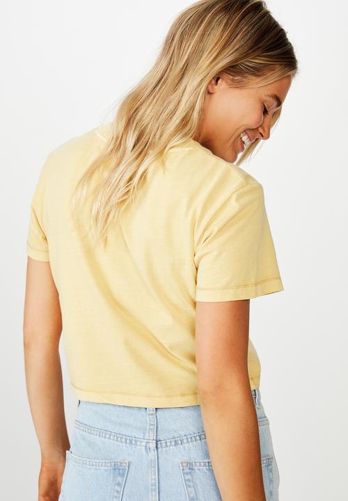 Cotton On - The baby tee - washed new wheat