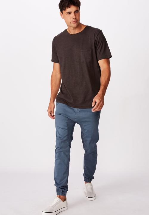 Cotton On - Drake cuffed pant - mist blue