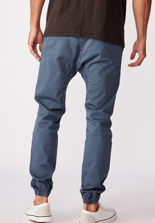 Cotton On - Drake cuffed pant - mist blue