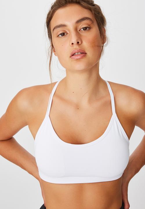 Cotton On - Workout yoga crop - white