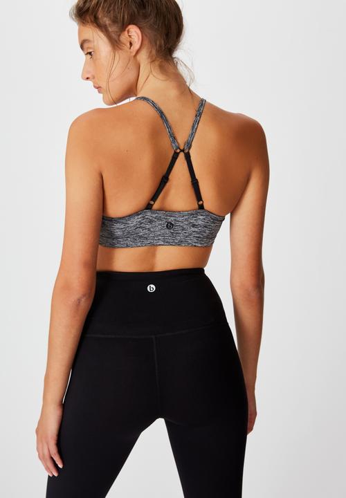 Cotton On - Workout yoga crop - salt & pepper