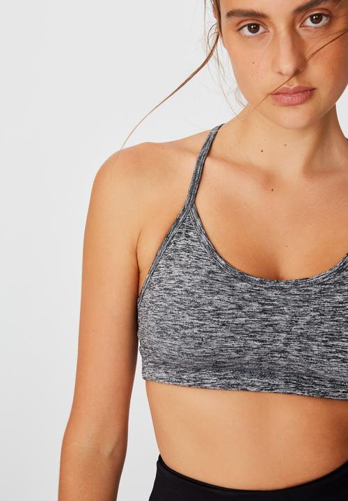 Cotton On - Workout yoga crop - salt & pepper