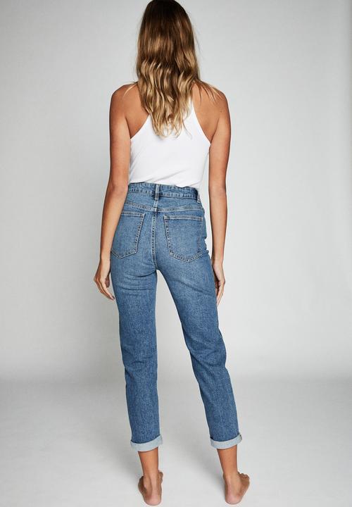 Cotton On - Stretch mom jean - bronte blue