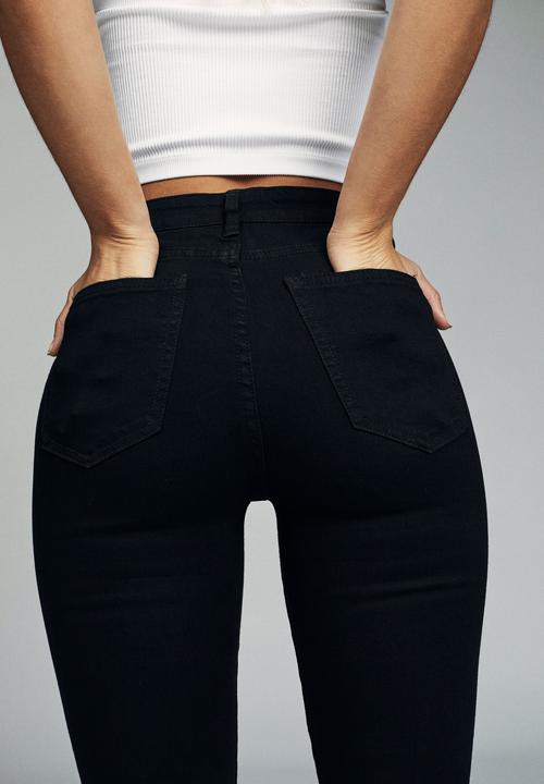 Cotton On - High rise skinny jeans - black