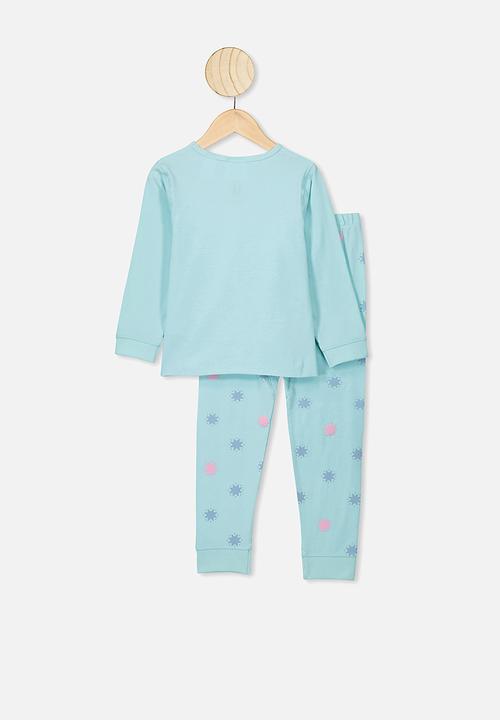 Cotton On - Florence long sleeve pj set - blue rainbow star