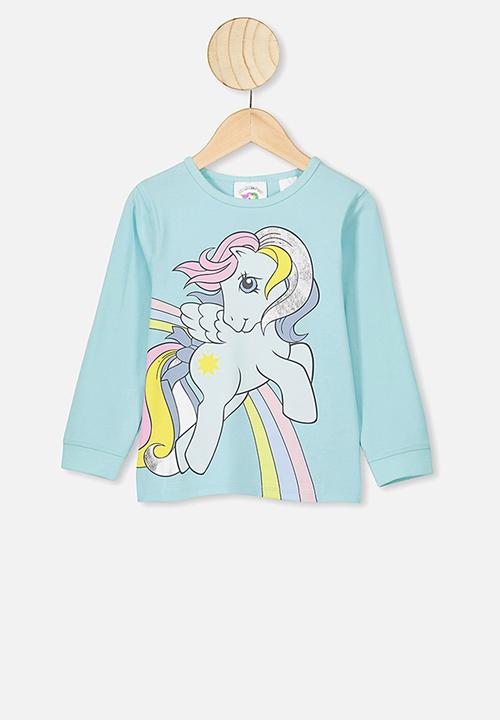 Cotton On - Florence long sleeve pj set - blue rainbow star