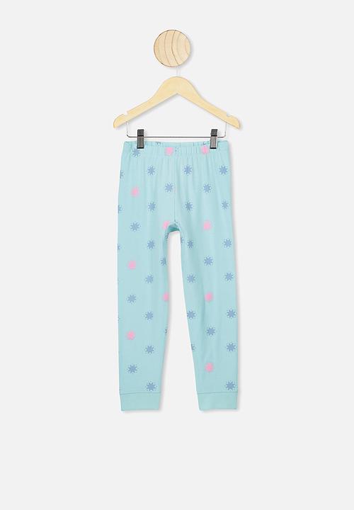 Cotton On - Florence long sleeve pj set - blue rainbow star