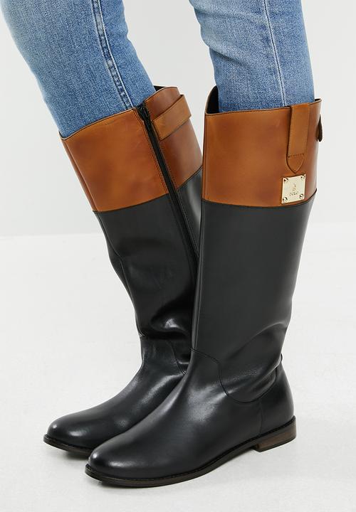 POLO - Riding leather boot - black