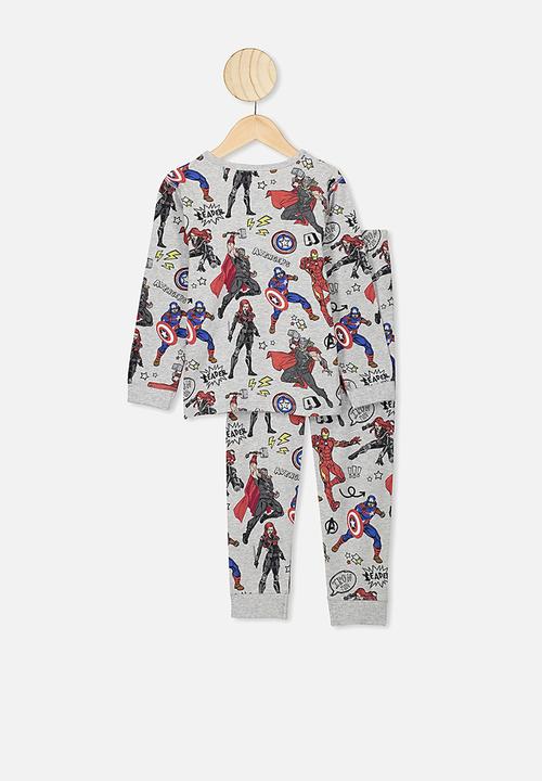 Cotton On - Orlando long sleeve pj set - summer grey marle