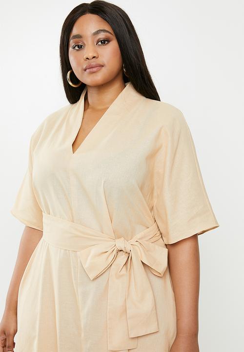 Glamorous - Plus mini dalmation tunic - stone