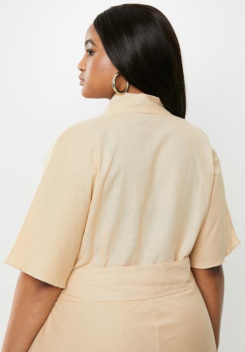 Glamorous - Plus mini dalmation tunic - stone