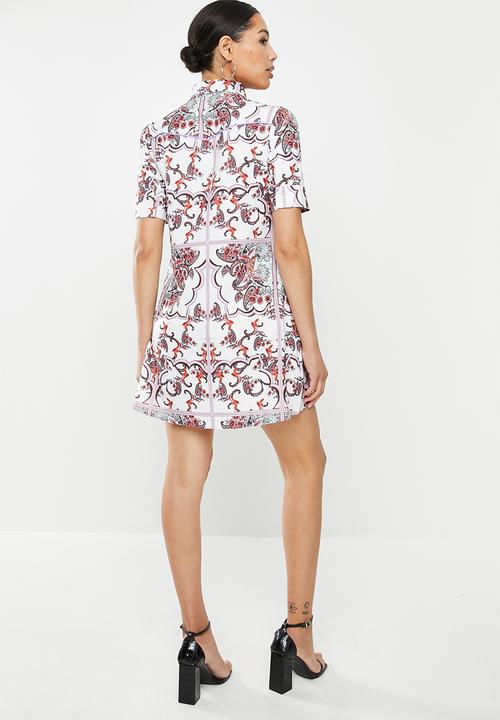 Glamorous - Puff sleeve paisley tunic - multi 