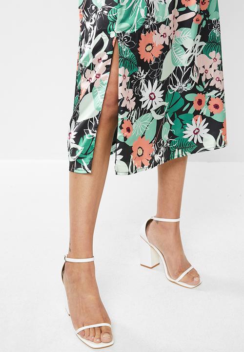 Glamorous - Long sleeve floral midi dress - multi 