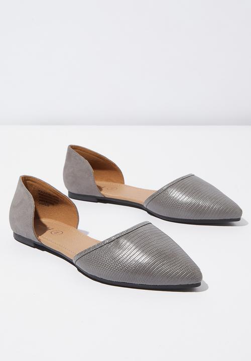Cotton On - Bobbi cut out point - charcoal reptile