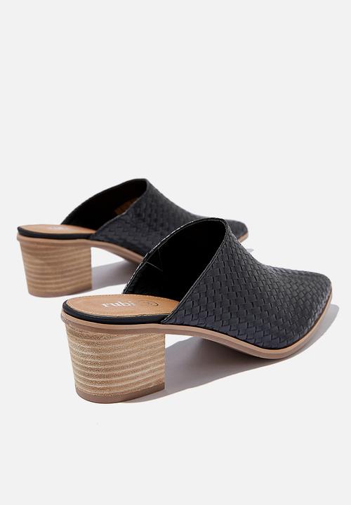 Cotton On - Elena textured mule - black