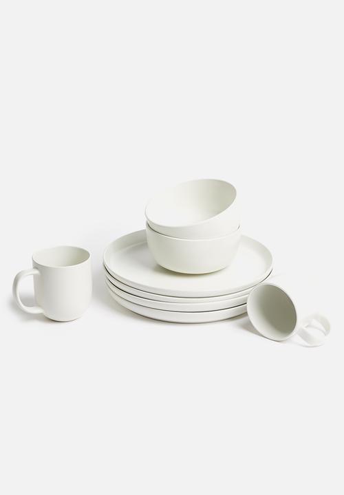Sixth Floor - Airy dinner plate set of 4 - white