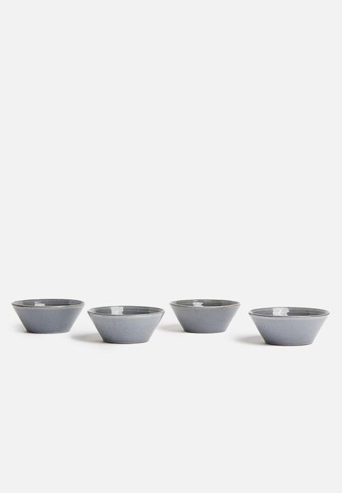 Sixth Floor - Swirl bowl set of 4 - midnight