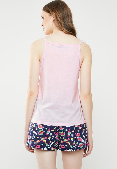 c(inch) - Cami & shorts sleep set - multi