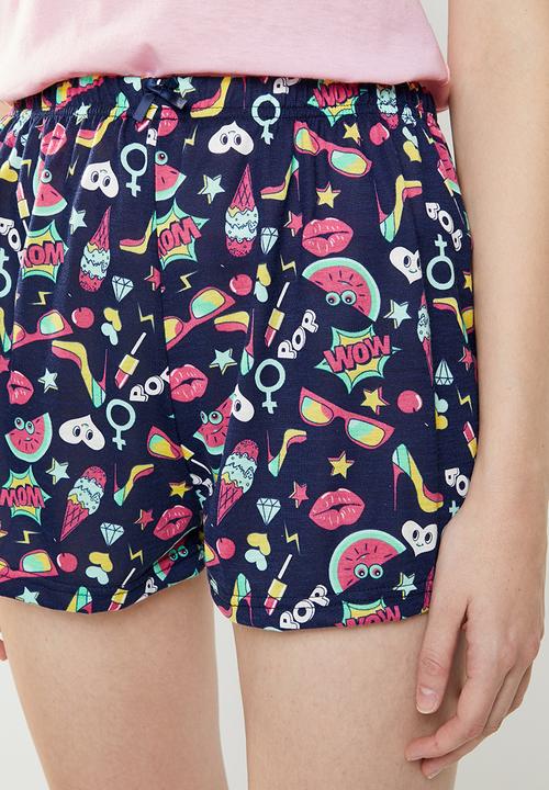c(inch) - Cami & shorts sleep set - multi