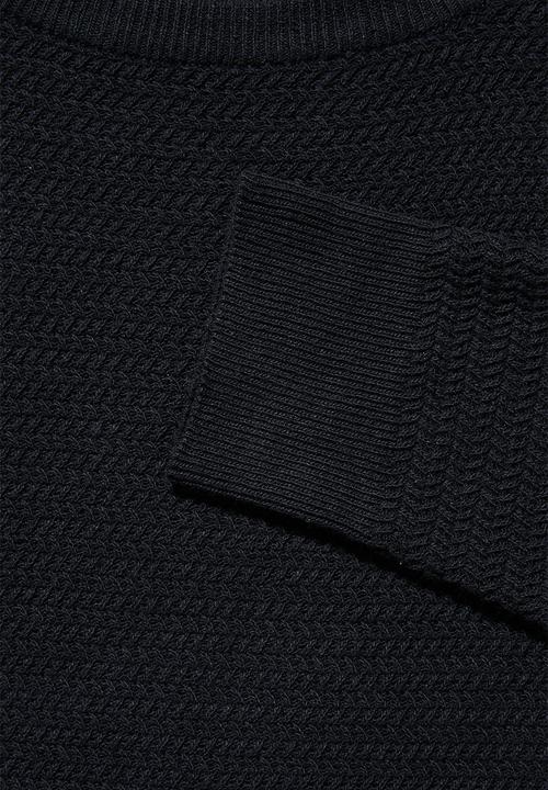 Superbalist - Chevron regular fit textured knit - black