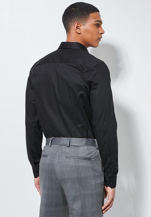 Superbalist - Jos slim fit long sleeve shirt - black