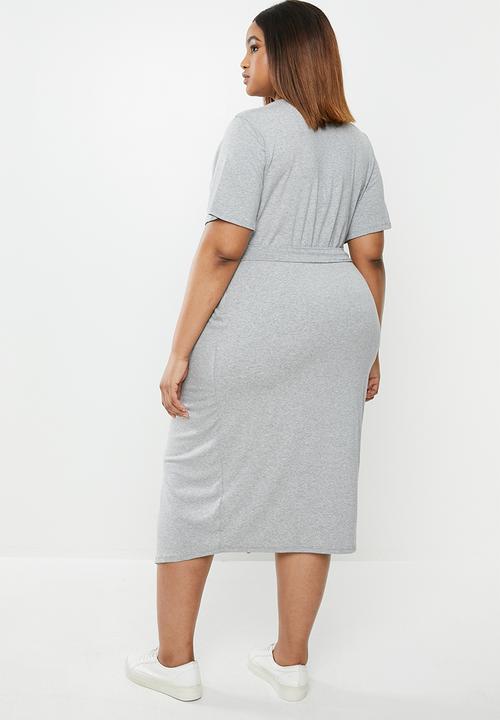 edit Plus - Easy wrap dress - grey 