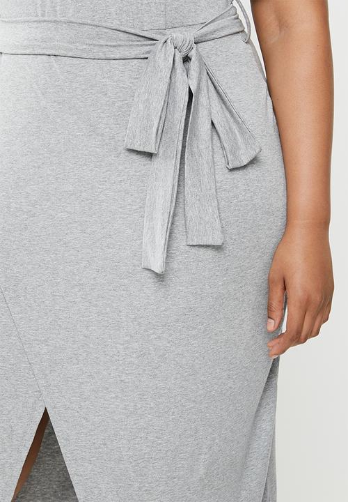 edit Plus - Easy wrap dress - grey 
