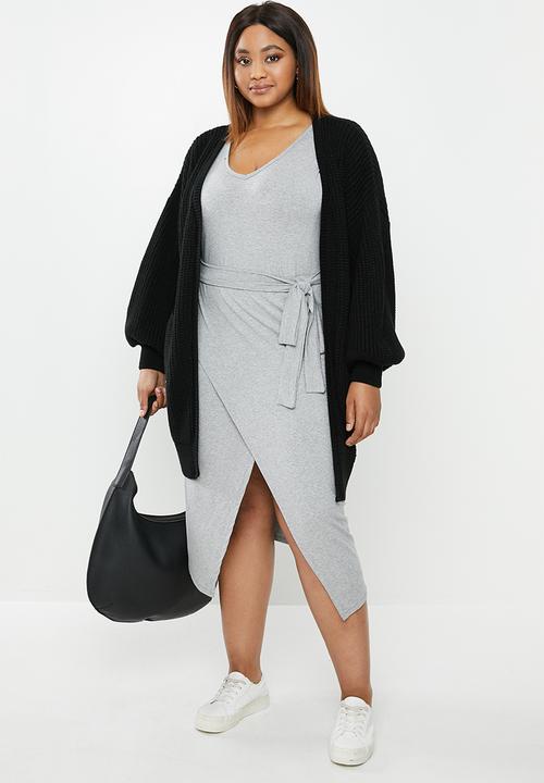 edit Plus - Easy wrap dress - grey 