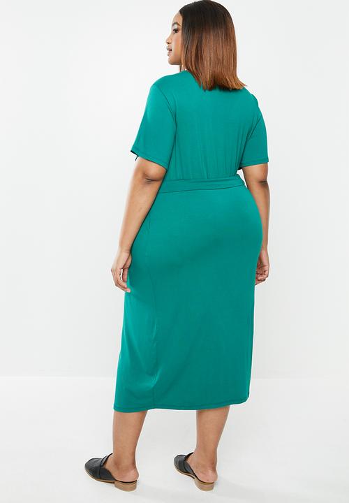 edit Plus - Easy wrap dress - green