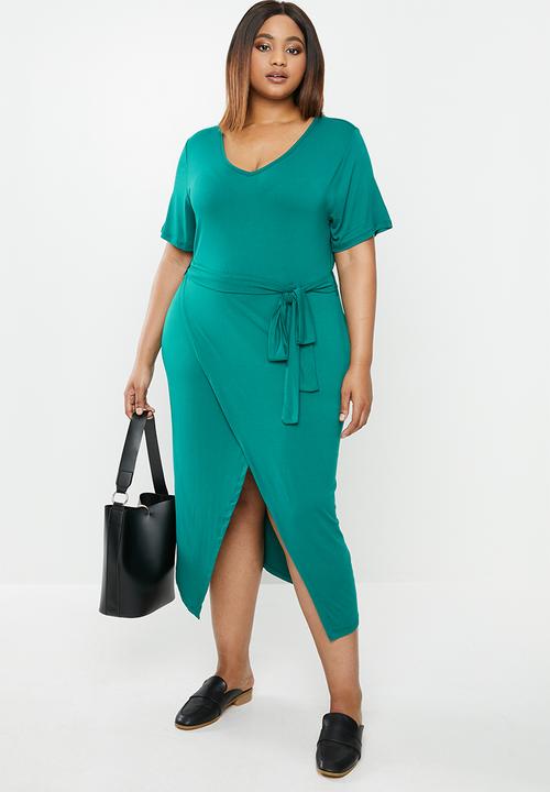 edit Plus - Easy wrap dress - green