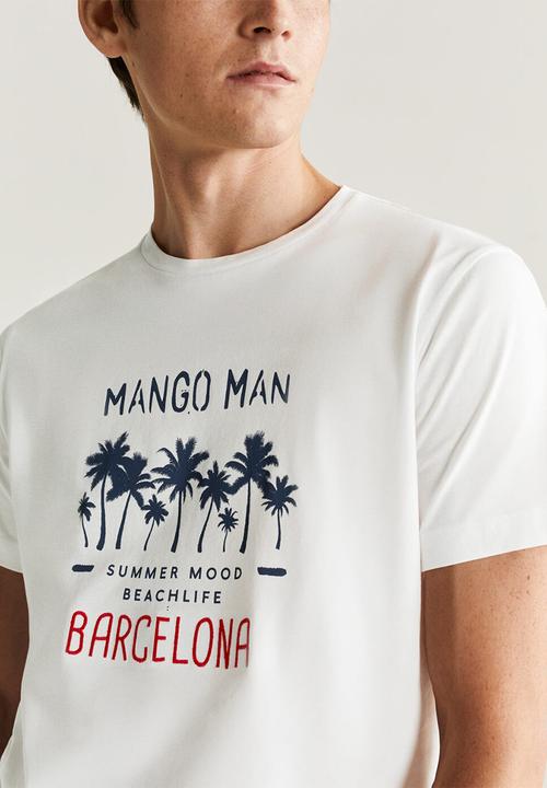 MANGO - Bcn T-shirt - white