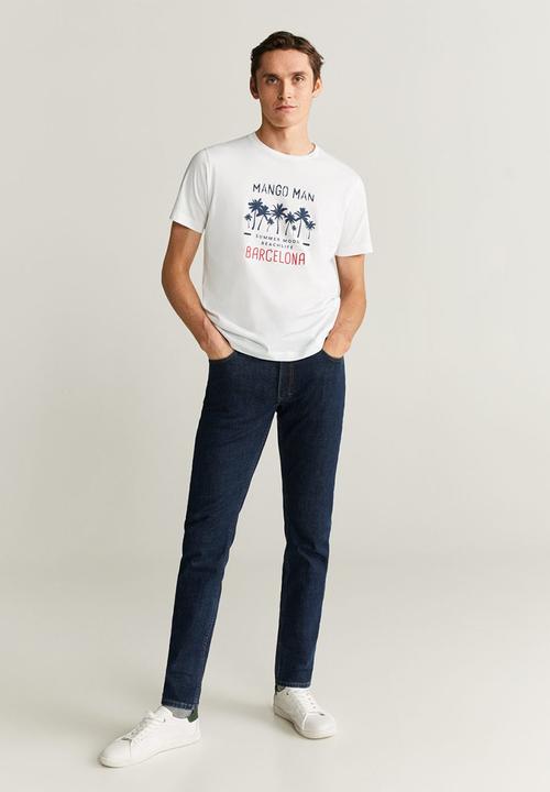 MANGO - Bcn T-shirt - white