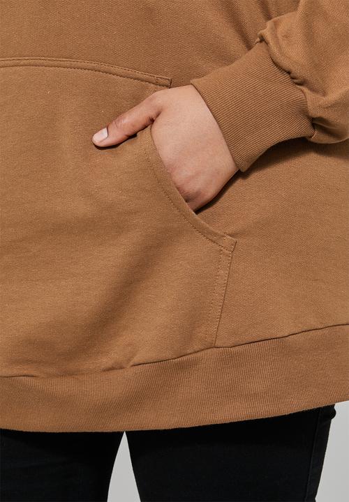 Superbalist - Longline hoodie - brown
