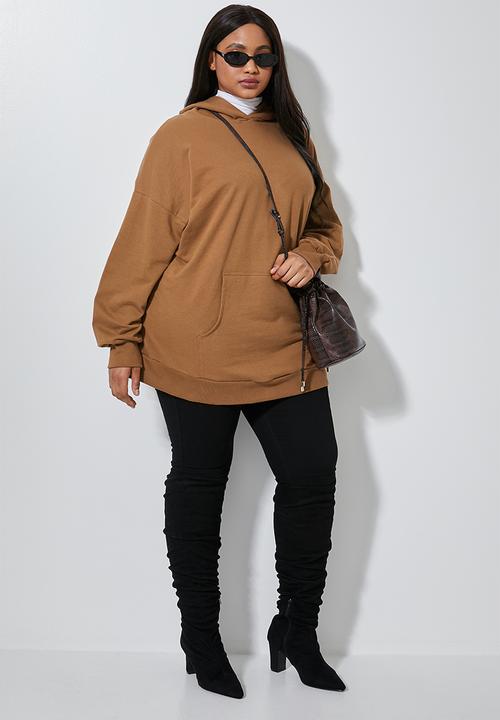 Superbalist - Longline hoodie - brown