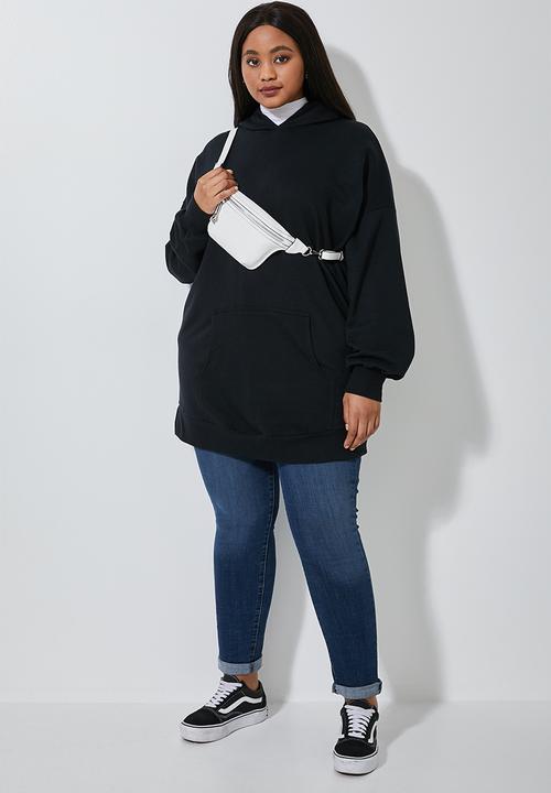 Superbalist - Longline hoodie - black