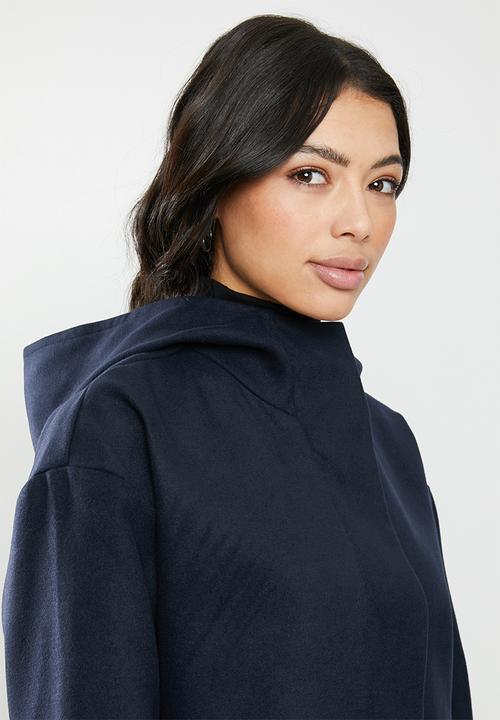STYLE REPUBLIC - Hooded melton jacket - navy