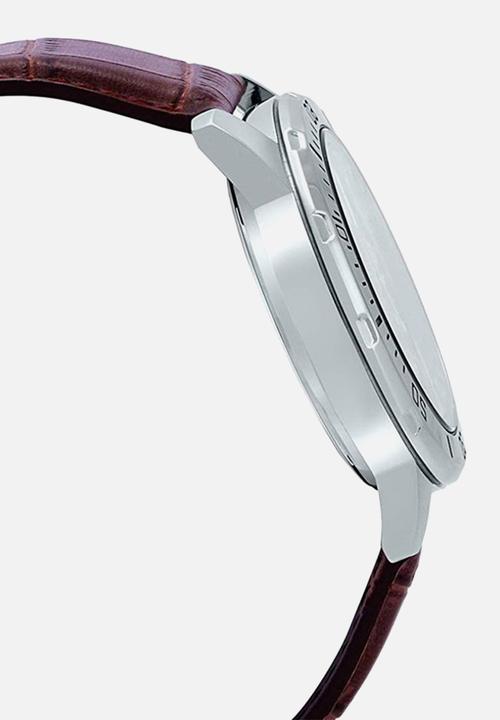 Casio - Wrist watch analogue - brown & silver