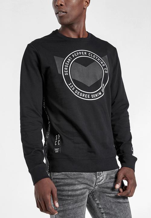 S.P.C.C - Radcliffe crew neck logo sweat - black